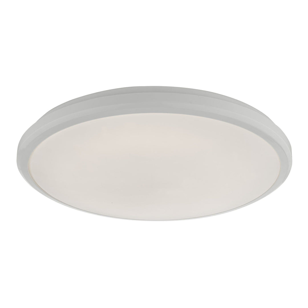 Dar EMM522 | Emmett | Flush LED Light | White Acrylic | Medium | IP44