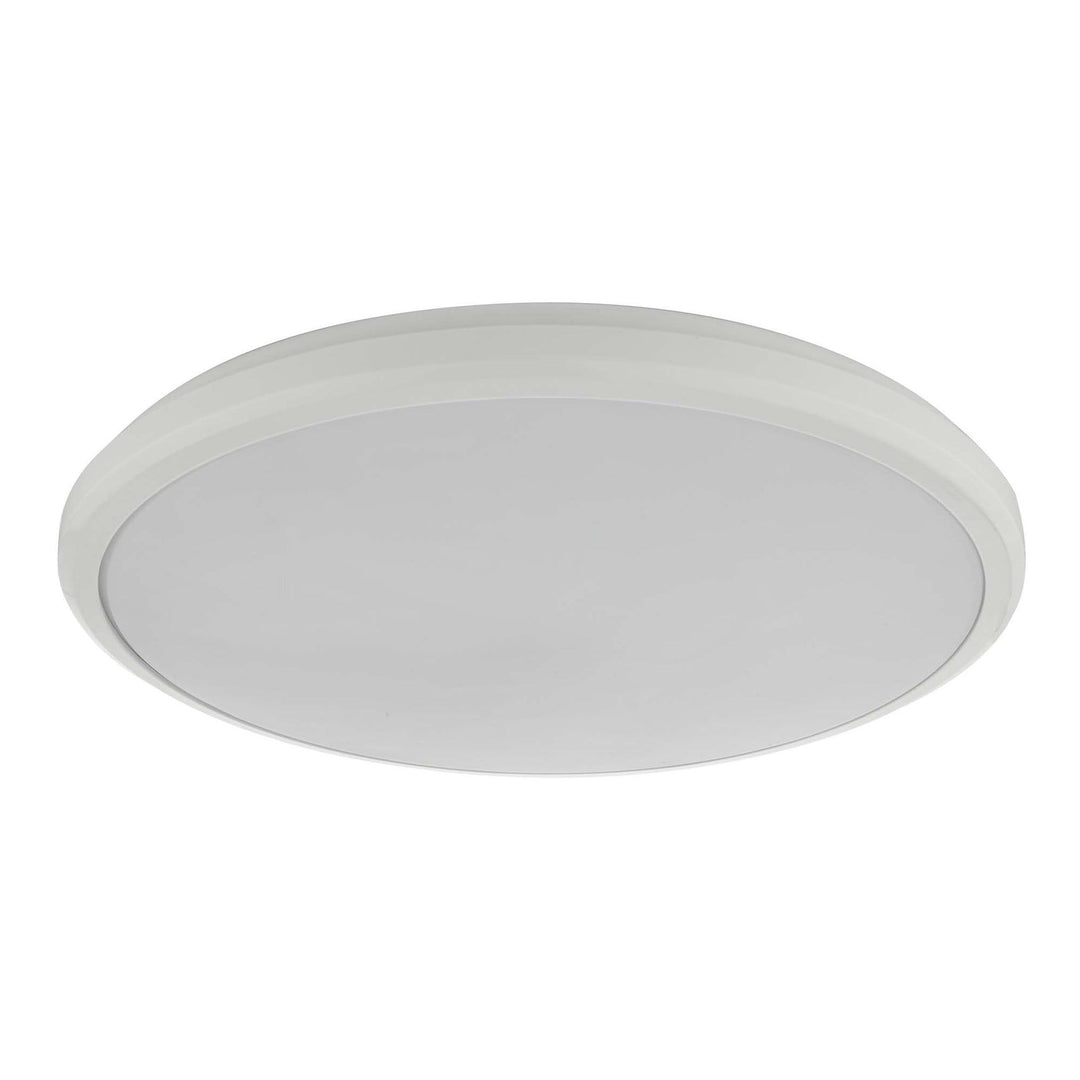 Dar EMM522 | Emmett | Flush LED Light | White Acrylic | Medium | IP44
