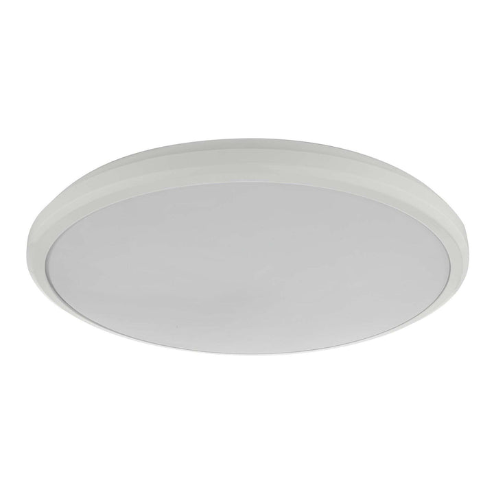 Dar EMM522 | Emmett | Flush LED Light | White Acrylic | Medium | IP44