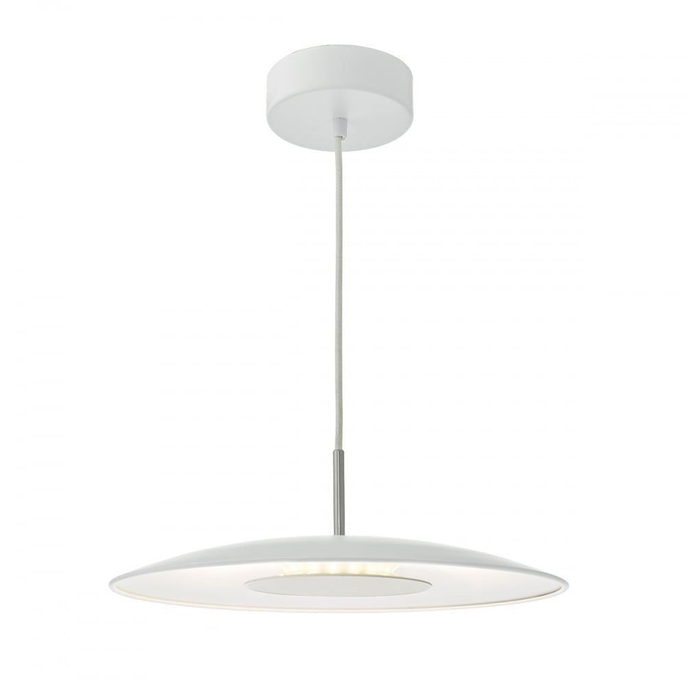 Dar ENO012 | Enoch | LED Pendant | Matt White | Adjustable Height
