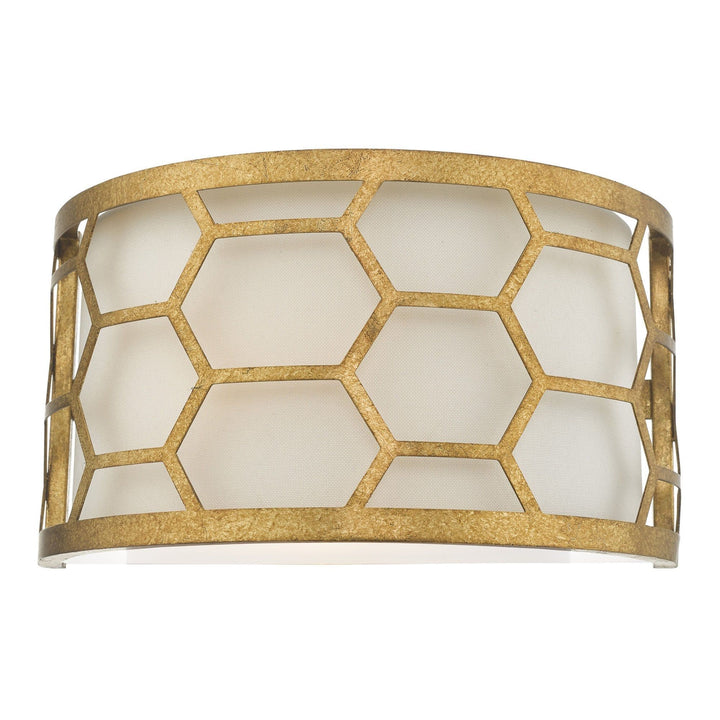 Dar EPS0712 | Epstein | Wall Light | Gold Leaf | Ivory Shade