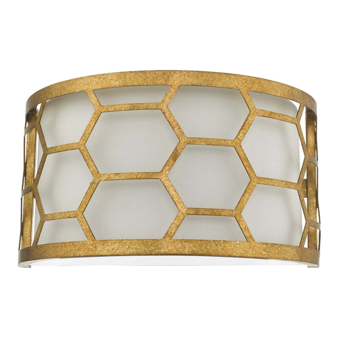 Dar EPS0712 | Epstein | Wall Light | Gold Leaf | Ivory Shade
