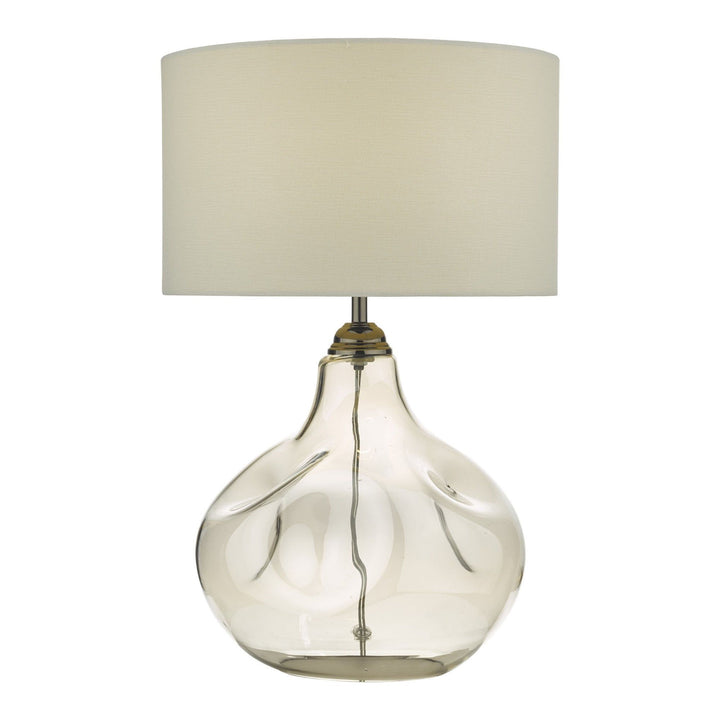 Dar ESA4210 | Esarosa | Smoked Glass Table Lamp | White Shade