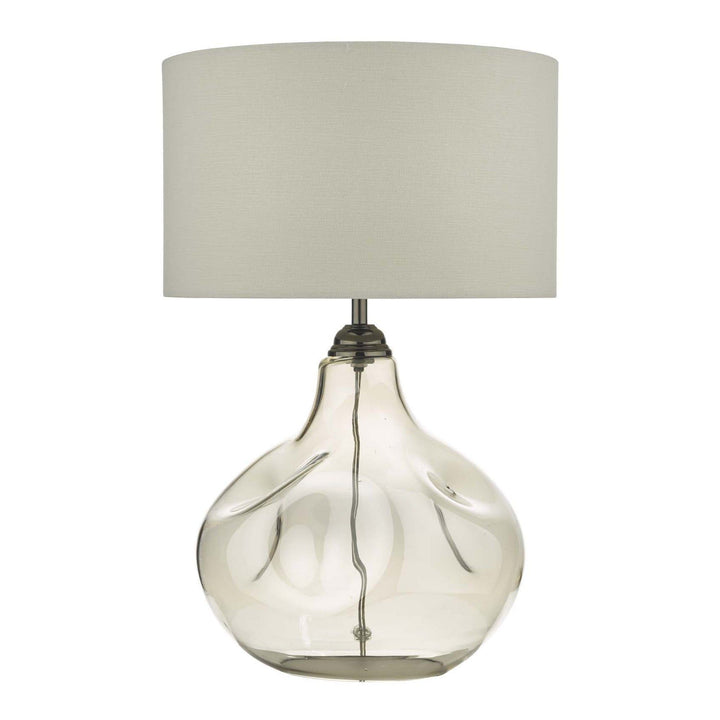 Dar ESA4210 | Esarosa | Smoked Glass Table Lamp | White Shade