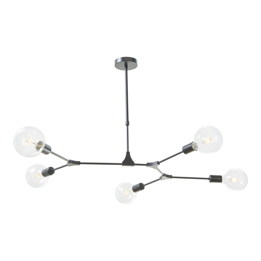 Dar EUP0539 | Euphemia | 5-Light Linear Pendant in Satin Black
