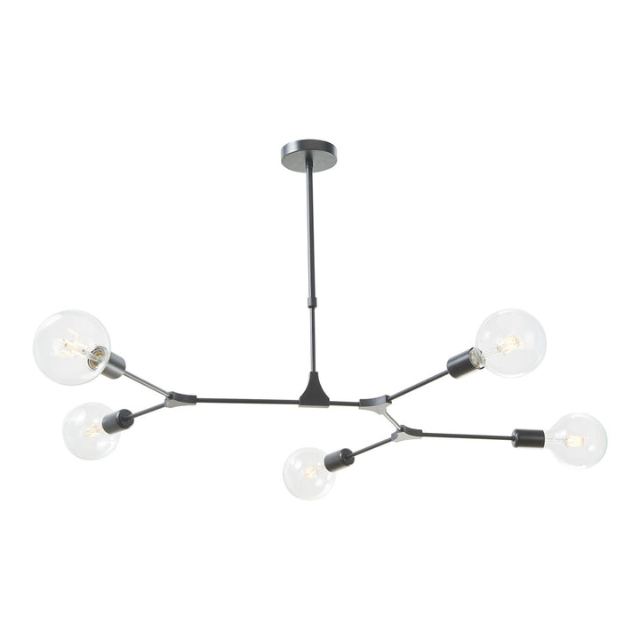 Dar EUP0539 | Euphemia | 5-Light Linear Pendant in Satin Black