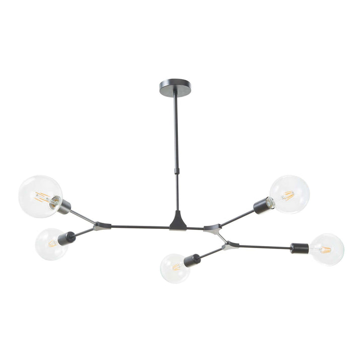 Dar EUP0539 | Euphemia | 5-Light Linear Pendant in Satin Black