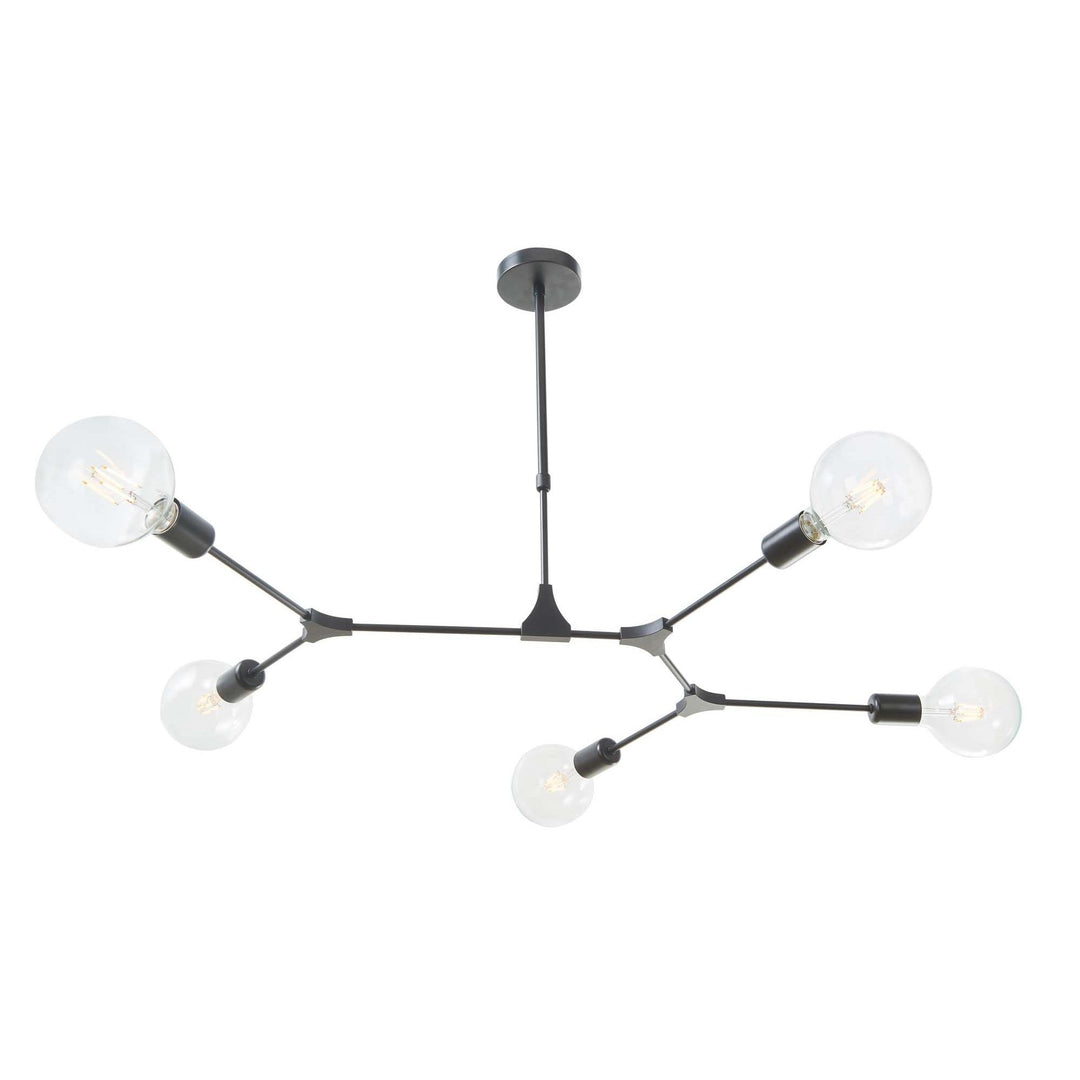 Dar EUP0539 | Euphemia | 5-Light Linear Pendant in Satin Black