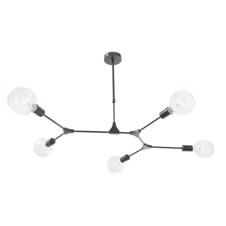 Dar EUP0539 | Euphemia | 5-Light Linear Pendant in Satin Black
