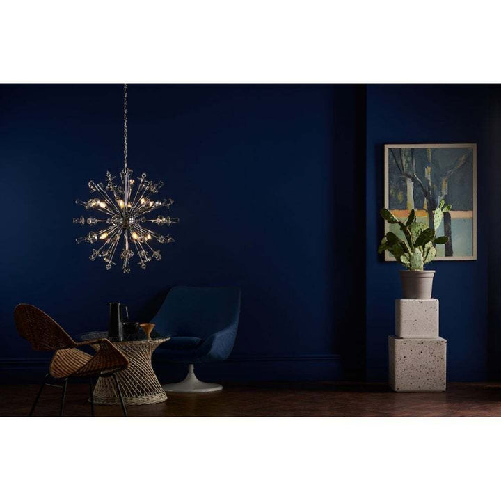 Dar EXO0850 | Exodus | 8-Light Crystal Pendant in Polished Chrome