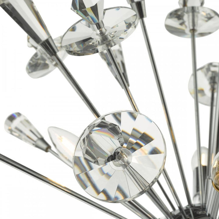 Dar EXO0850 | Exodus | 8-Light Crystal Pendant in Polished Chrome