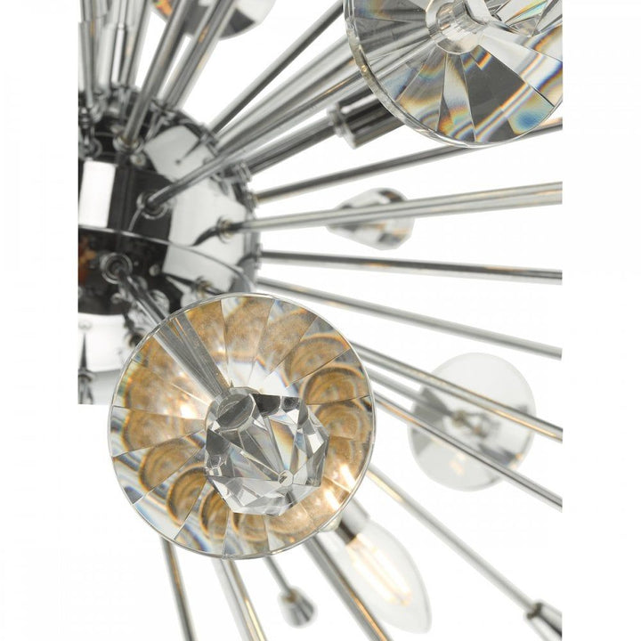 Dar EXO0850 | Exodus | 8-Light Crystal Pendant in Polished Chrome