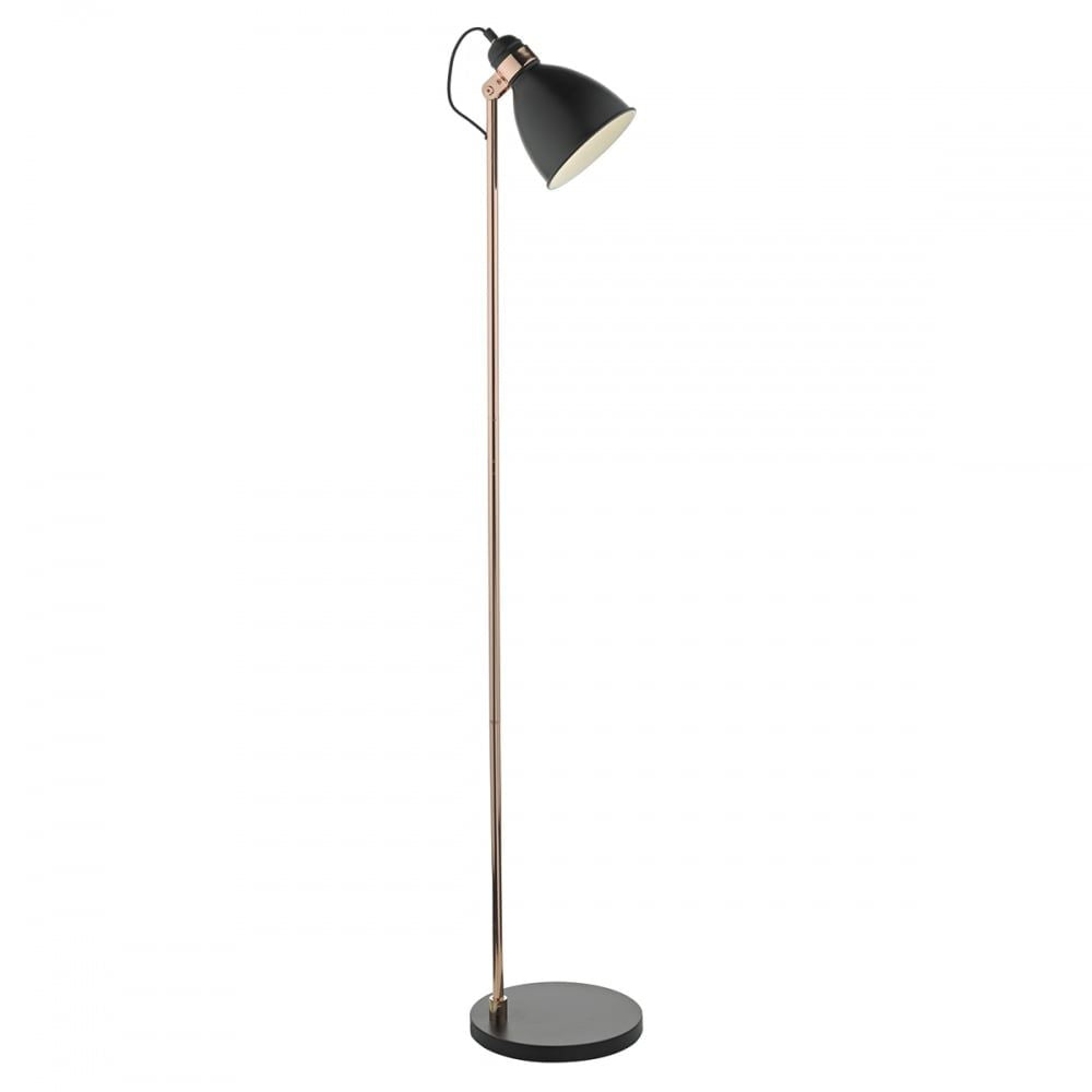Dar FRE4922 | Frederick | Floor Lamp | Black & Copper