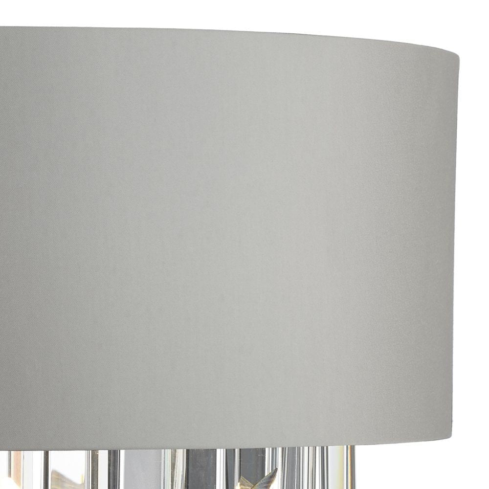 Dar HAL0939 | Halle Wall Light | Grey Satin & Crystal Design