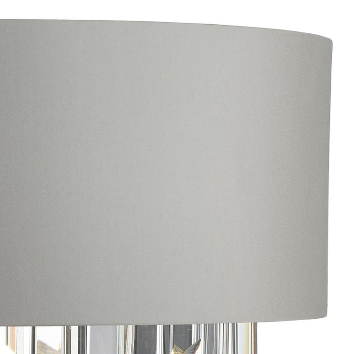 Dar HAL0939 | Halle Wall Light | Grey Satin & Crystal Design