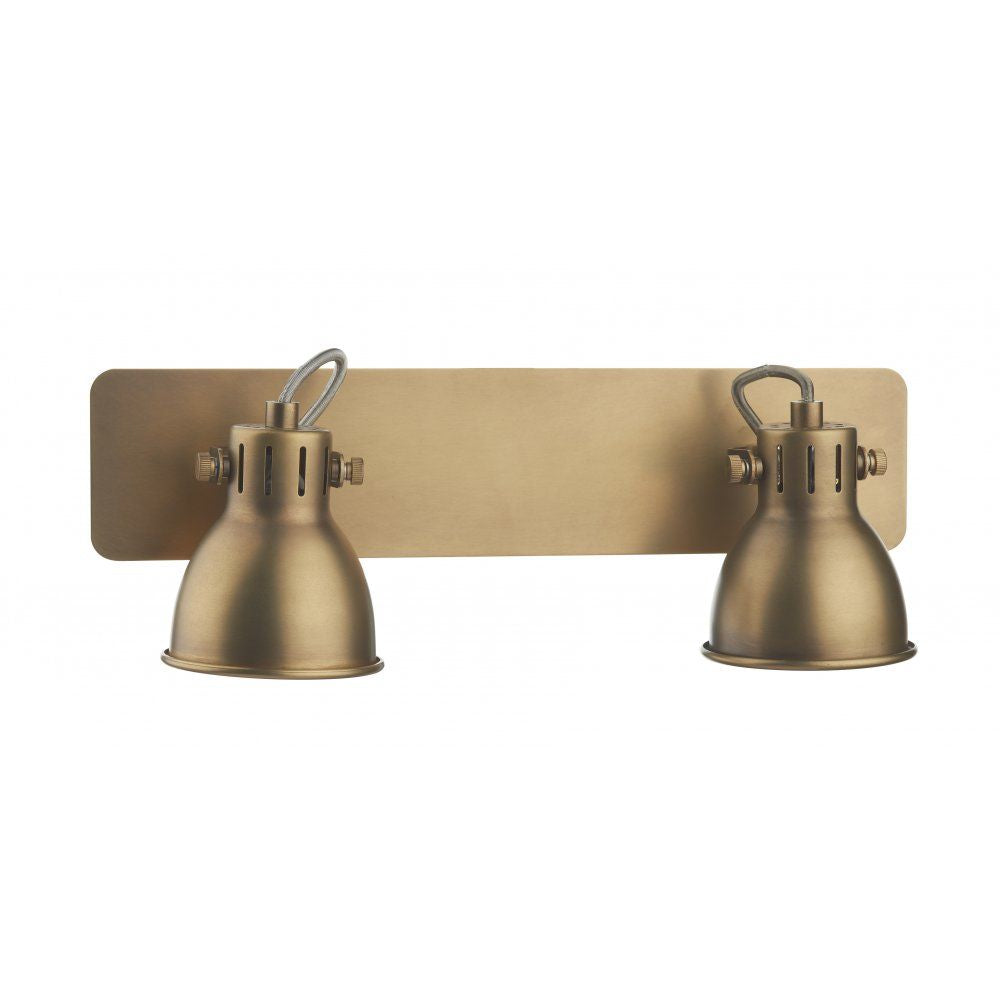 Dar IDA7775 | Idaho 2 Light Bar | Antique Brass Spotlights