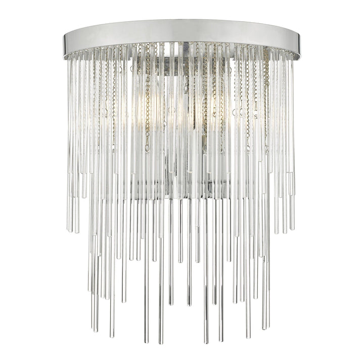 Dar ISL0950 | Isla Wall Light | Chrome Finish with Clear Glass Rods