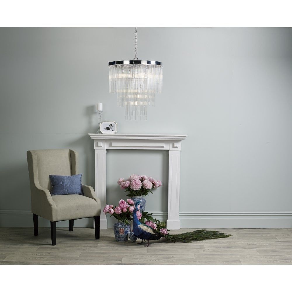 Dar ISL3450 | Isla Pendant Light | Polished Chrome with Clear Glass