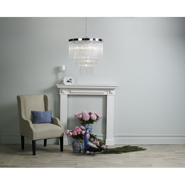 Dar ISL3450 | Isla Pendant Light | Polished Chrome with Clear Glass