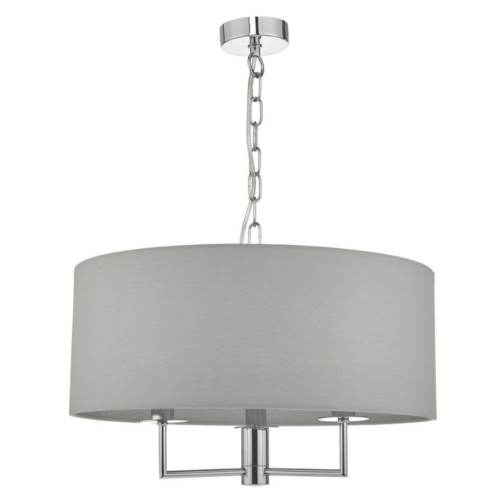 Dar JAM0339 | Jamelia 3 Light Pendant | Polished Chrome Grey