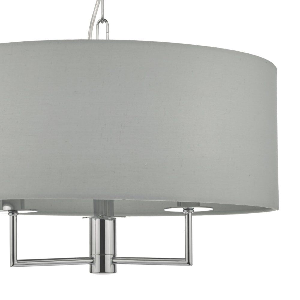 Dar JAM0339 | Jamelia 3 Light Pendant | Polished Chrome Grey