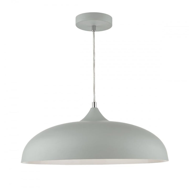 Dar KAE0139 Kaelan 1 Light Pendant Soft Matt Grey