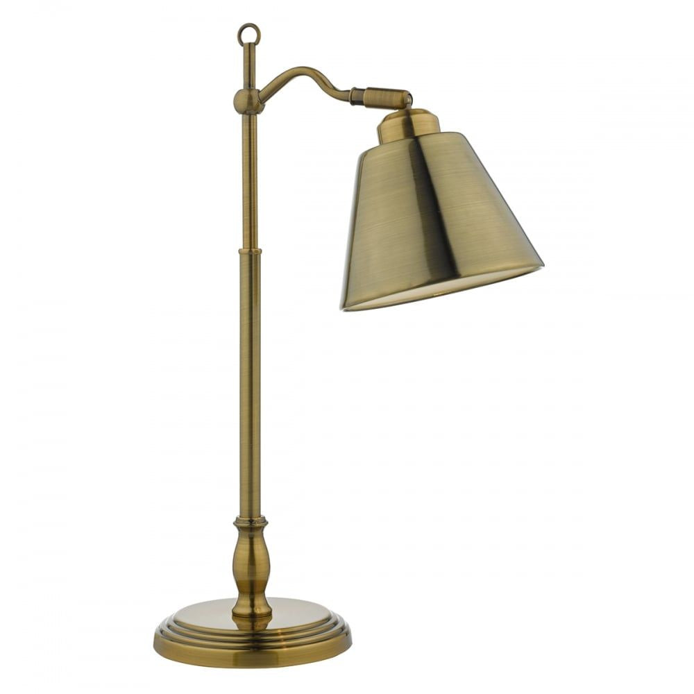 Dar KEM4175 | Kempten | Table Lamp in Antique Brass