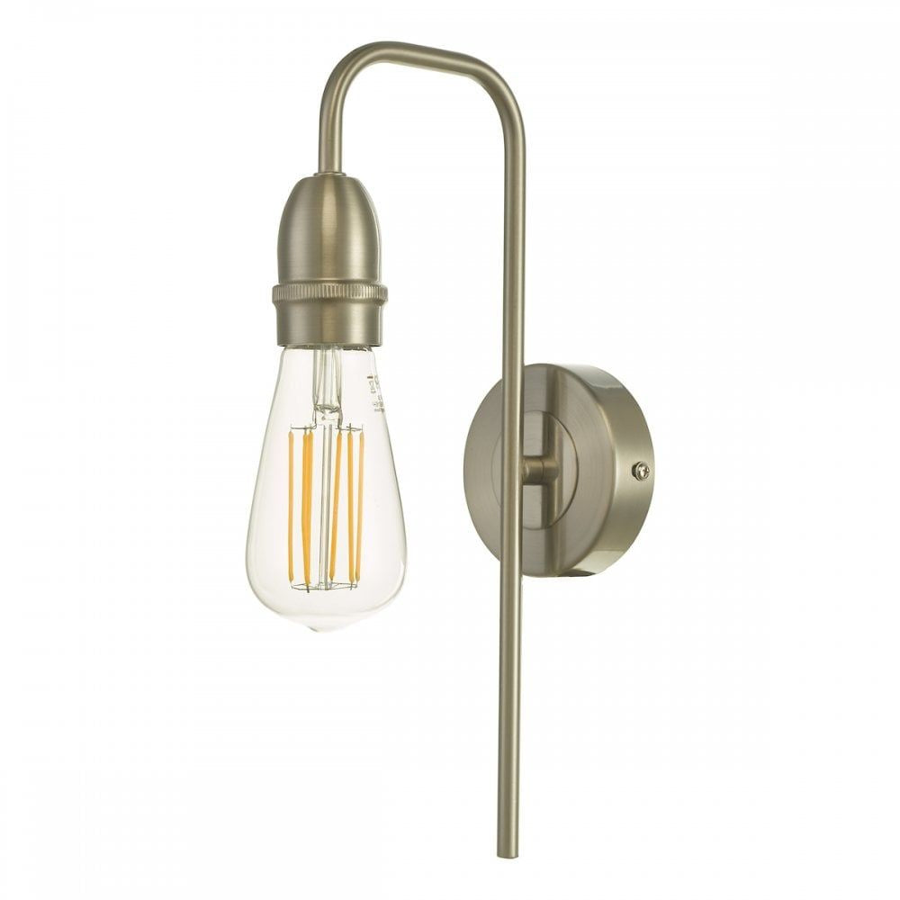 Dar KIE0746 Kiefer Wall Light Satin Chrome
