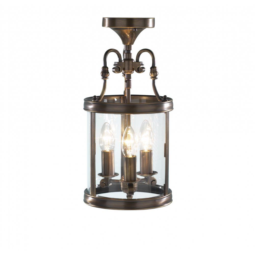 Dar LAM0375 | Lambeth | 3-Light Dual Mount Lantern