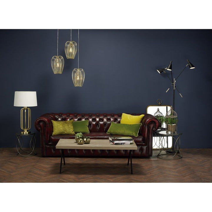 Dar LUC4241 | Lucie Table Lamp | Satin Brass Shade