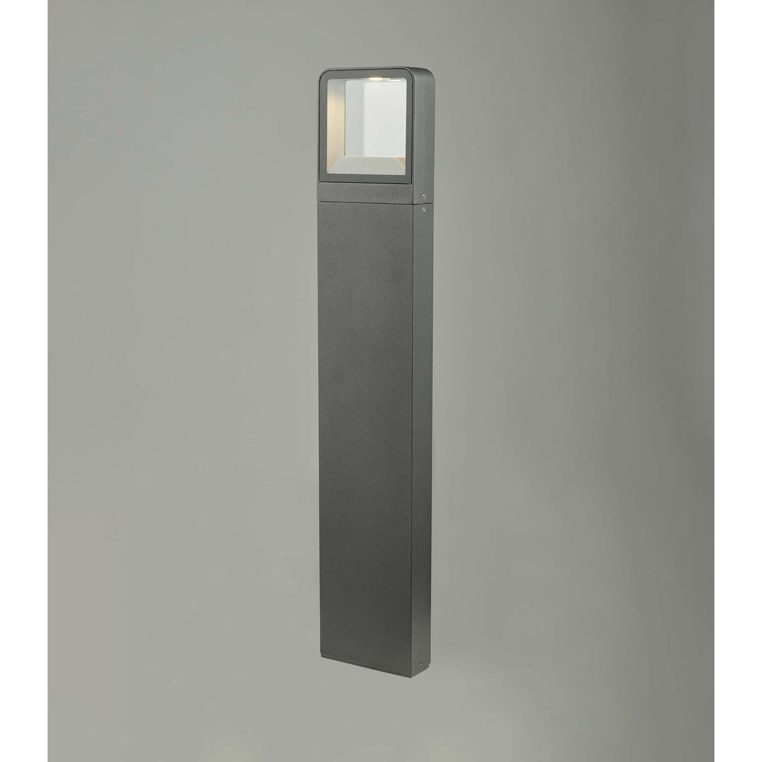Dar MAL4539 | Outdoor LED Post Light | Square Matt Grey IP65