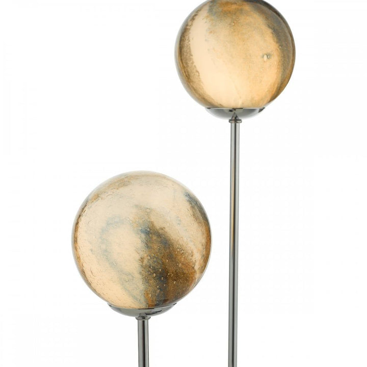 Dar MIK4250 | Mikara 2-Light Table Lamp | Polished Chrome Glass