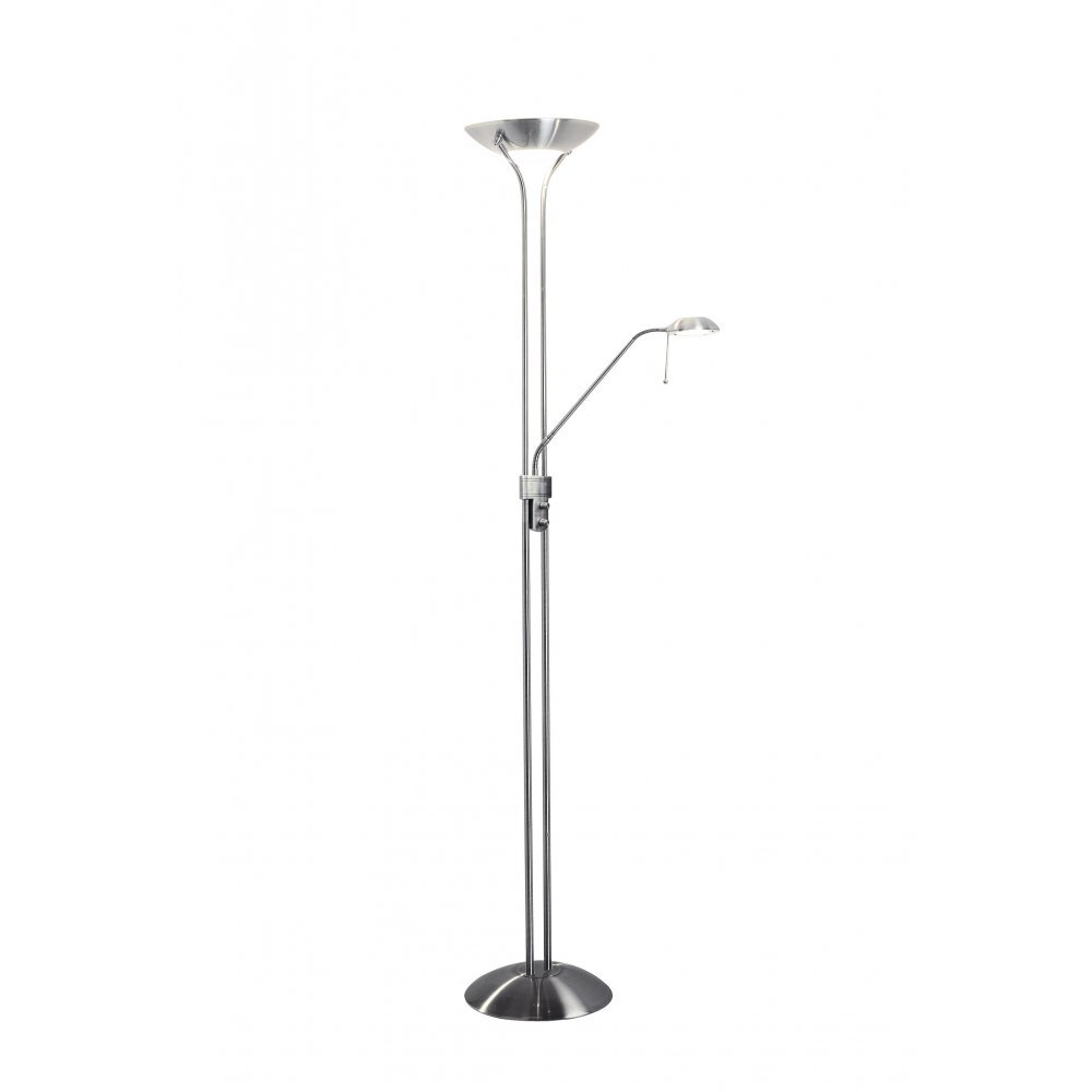 Dar MON4946 Montana Floor Lamp Satin Chrome