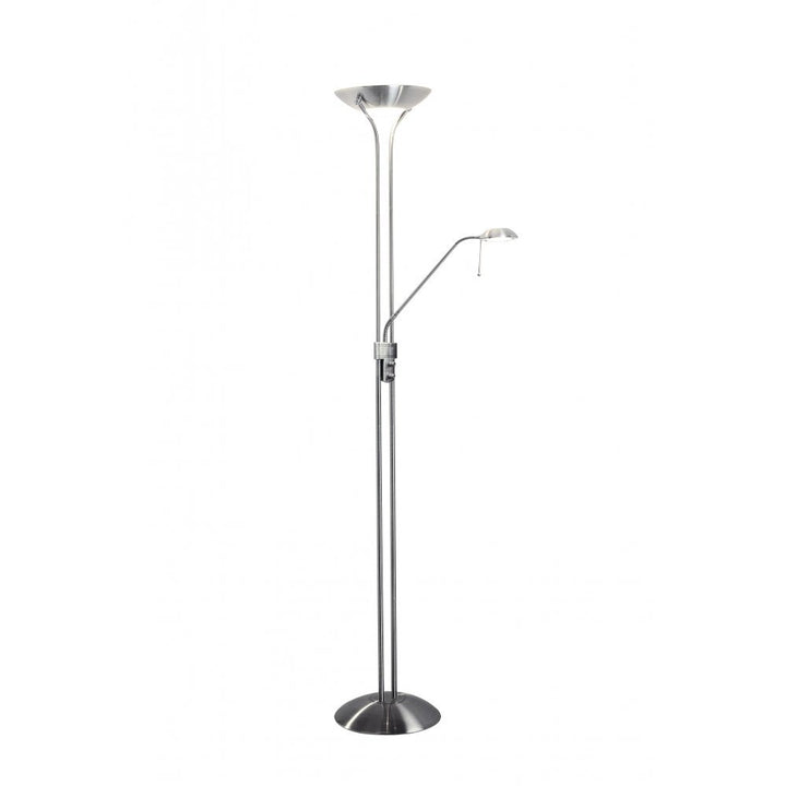 Dar MON4946 Montana Floor Lamp Satin Chrome