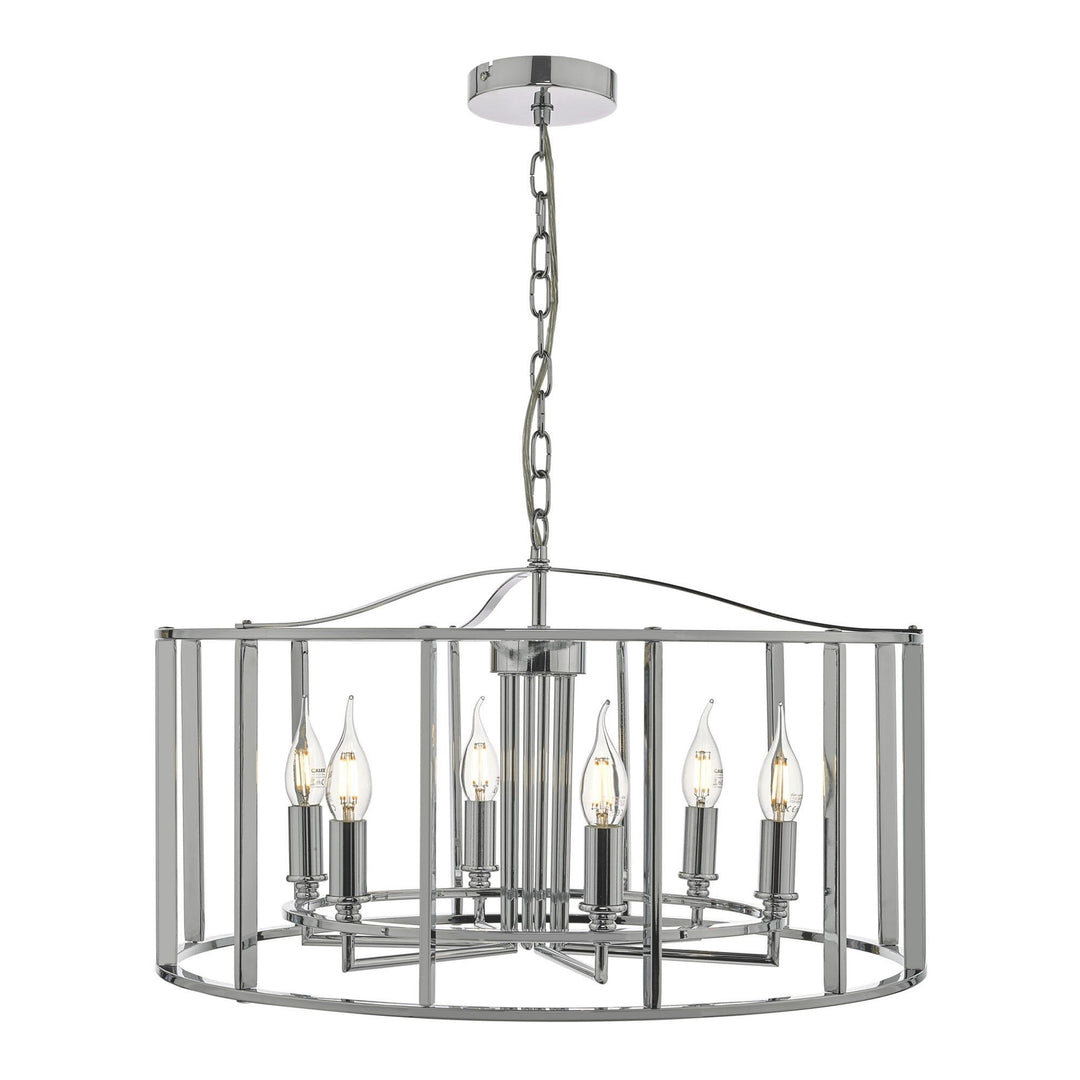 Dar MYK0650 | Myka | 6-Light Pendant in Polished Chrome