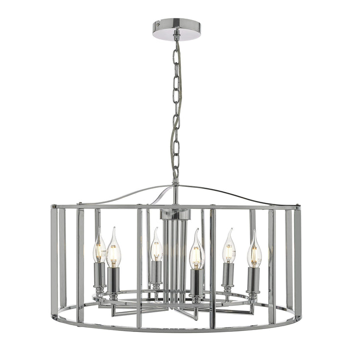 Dar MYK0650 | Myka | 6-Light Pendant in Polished Chrome
