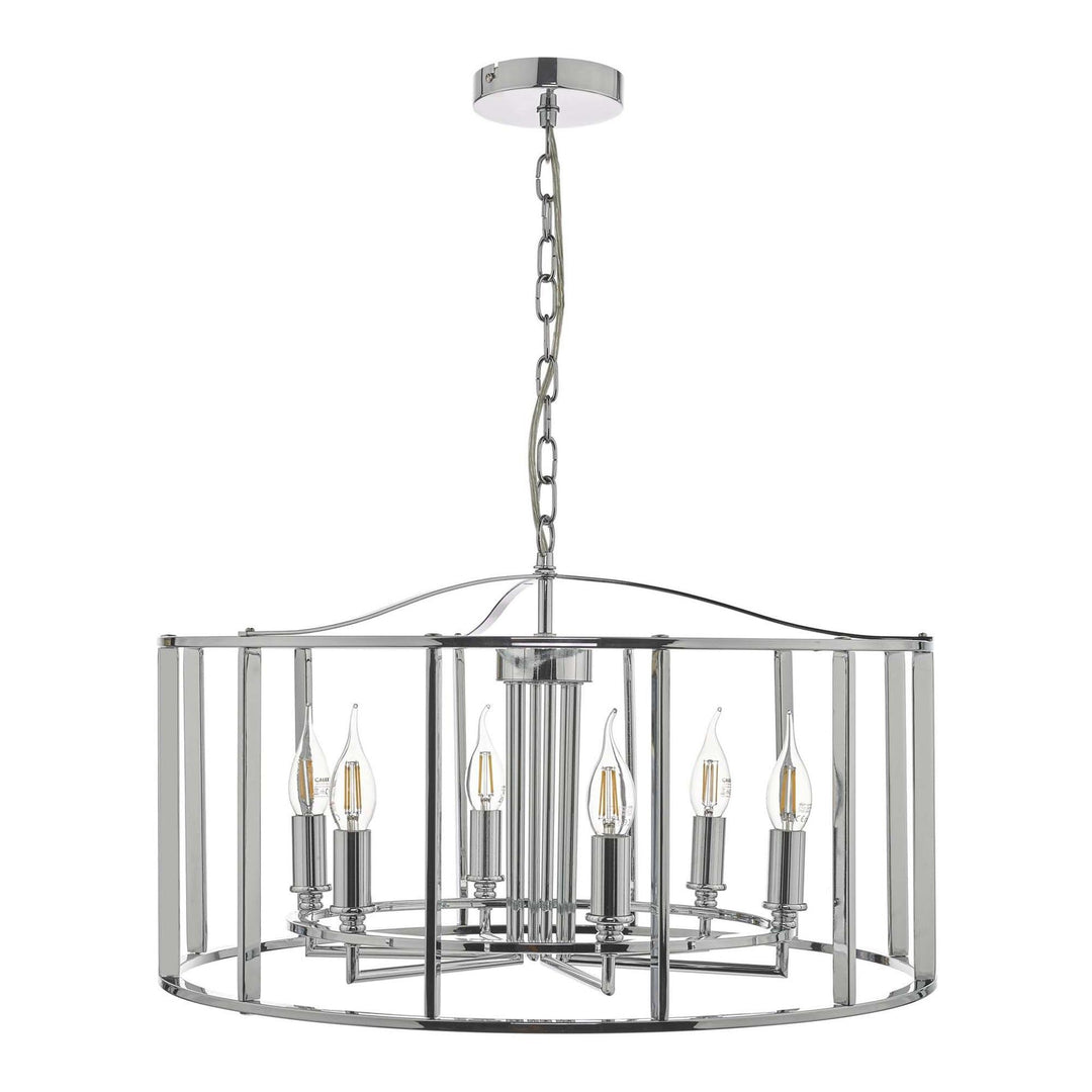 Dar MYK0650 | Myka | 6-Light Pendant in Polished Chrome