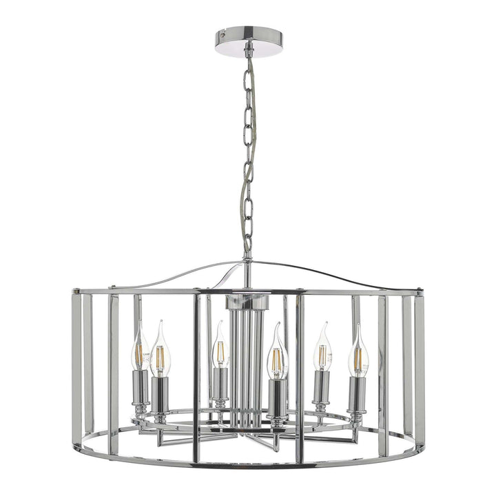 Dar MYK0650 | Myka | 6-Light Pendant in Polished Chrome