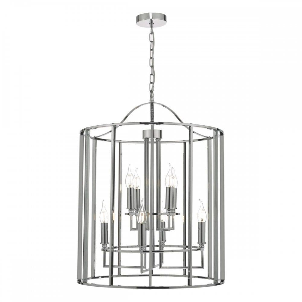 Dar MYK0850 | Myka | 8-Light Lantern in Polished Chrome