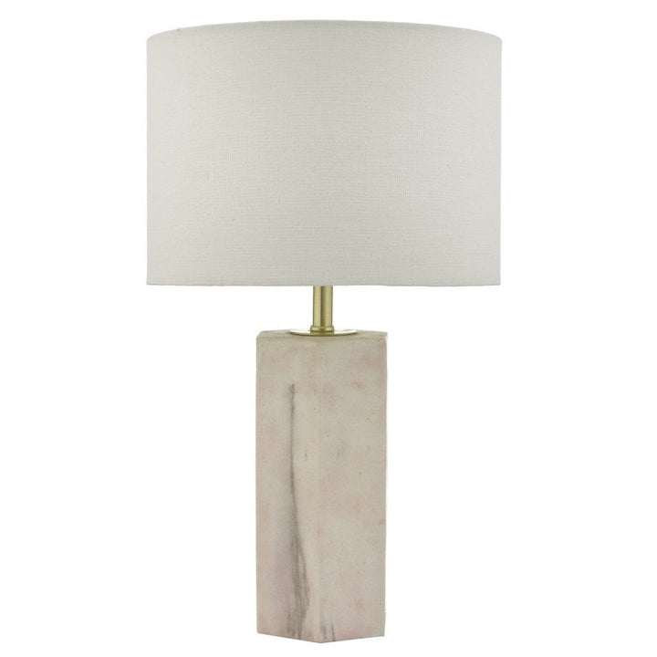 Dar NAL4203 | Nalani Table Lamp | Pink Marble Effect With Shade