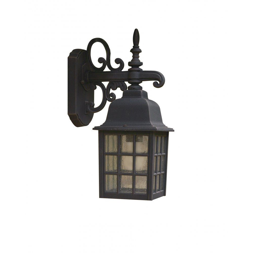 Dar NOR1522 | Norfolk 'Down' Wall Lantern | Black Finish