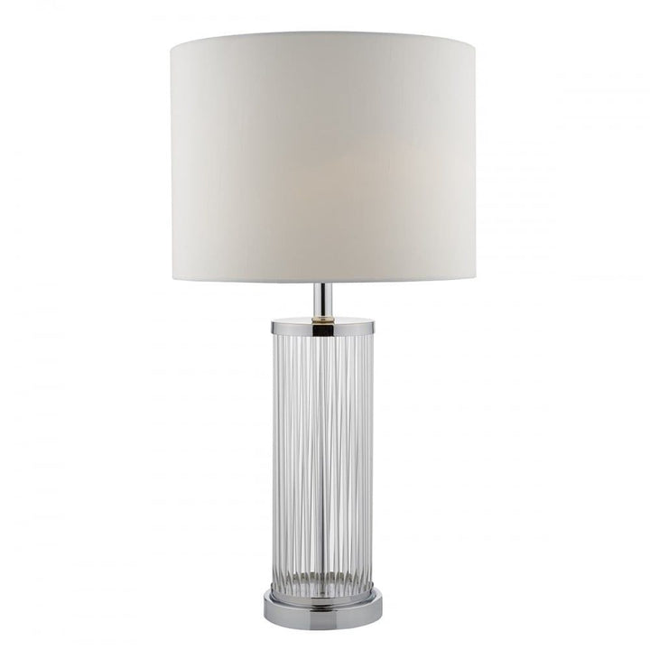 Dar OLA4350/X | Olalla Table Lamp | Polished Chrome & Clear Glass