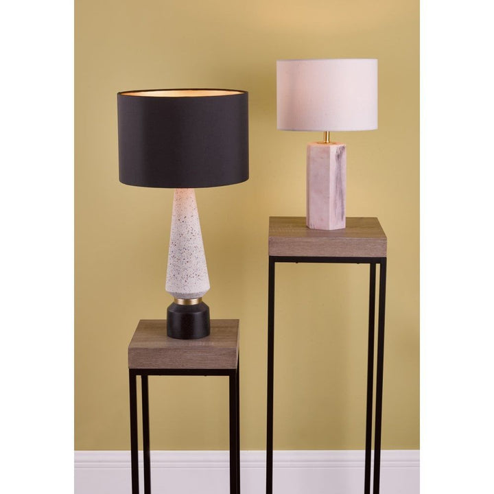 Dar ONO4255 | Onora Table Lamp | White & Black with Shade