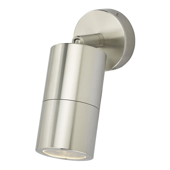 Dar ORT0768 | Ortega 1 Light Wall Light | Brushed Aluminium IP65