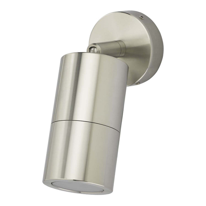 Dar ORT0768 | Ortega 1 Light Wall Light | Brushed Aluminium IP65
