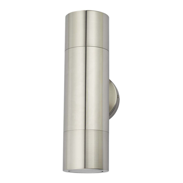 Dar ORT3268 | Ortega Up & Down 2 Light Wall Light | Brushed Aluminium IP65