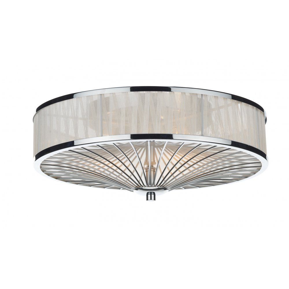 Dar OSL5050 | Oslo 3 Light Flush | Polished Chrome