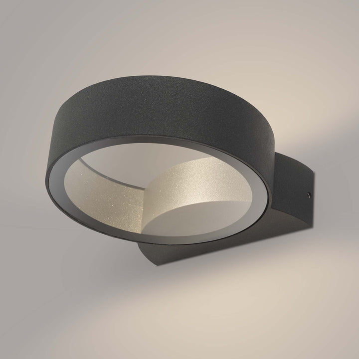 Dar REO3239 | Reon LED Wall Light | Fixed Circle in Anthracite