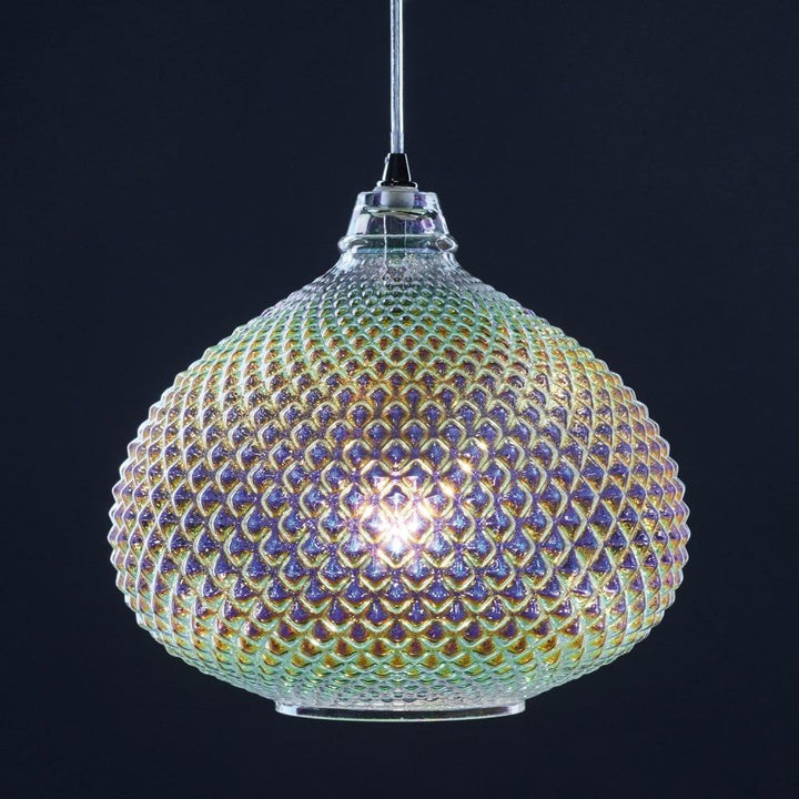Dar ROI0155 | Roisin Pendant | Glass & Polished Chrome