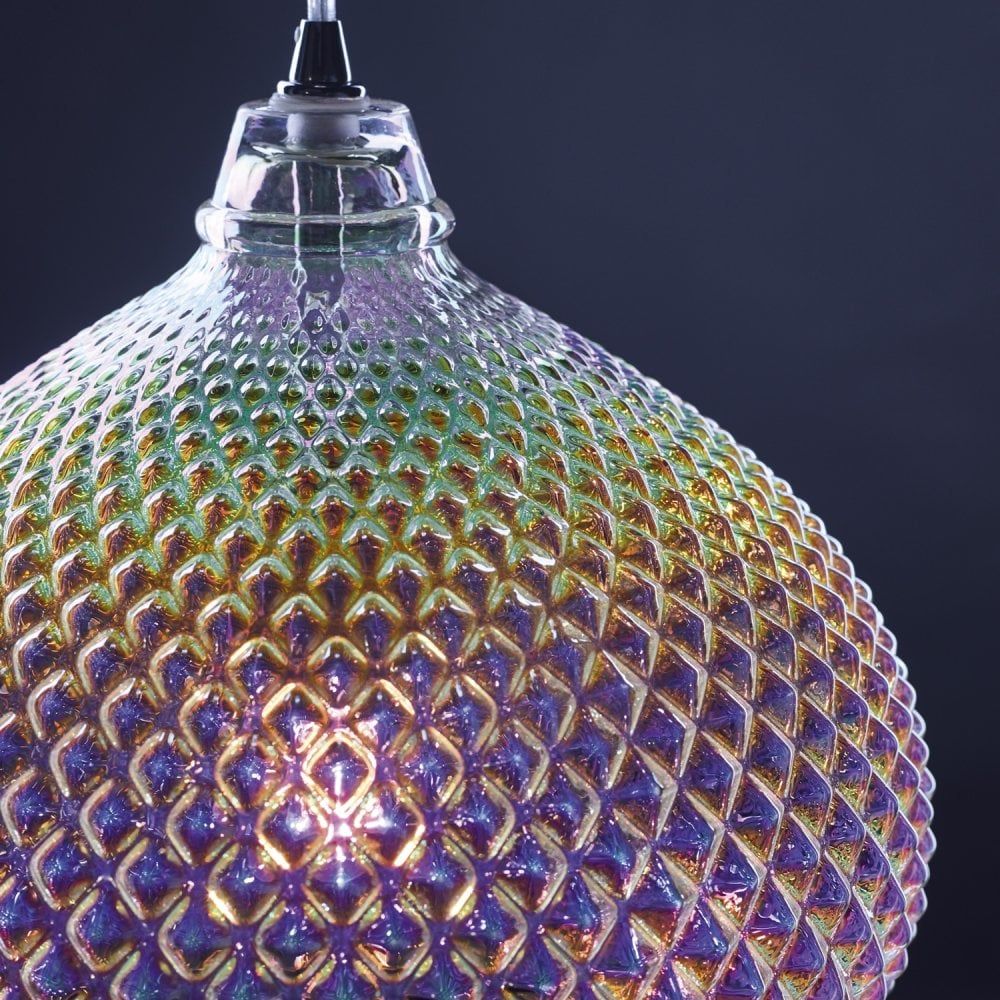 Dar ROI0155 | Roisin Pendant | Glass & Polished Chrome